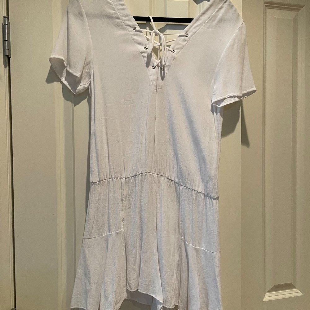 Elan - white one piece jumpsuit - small